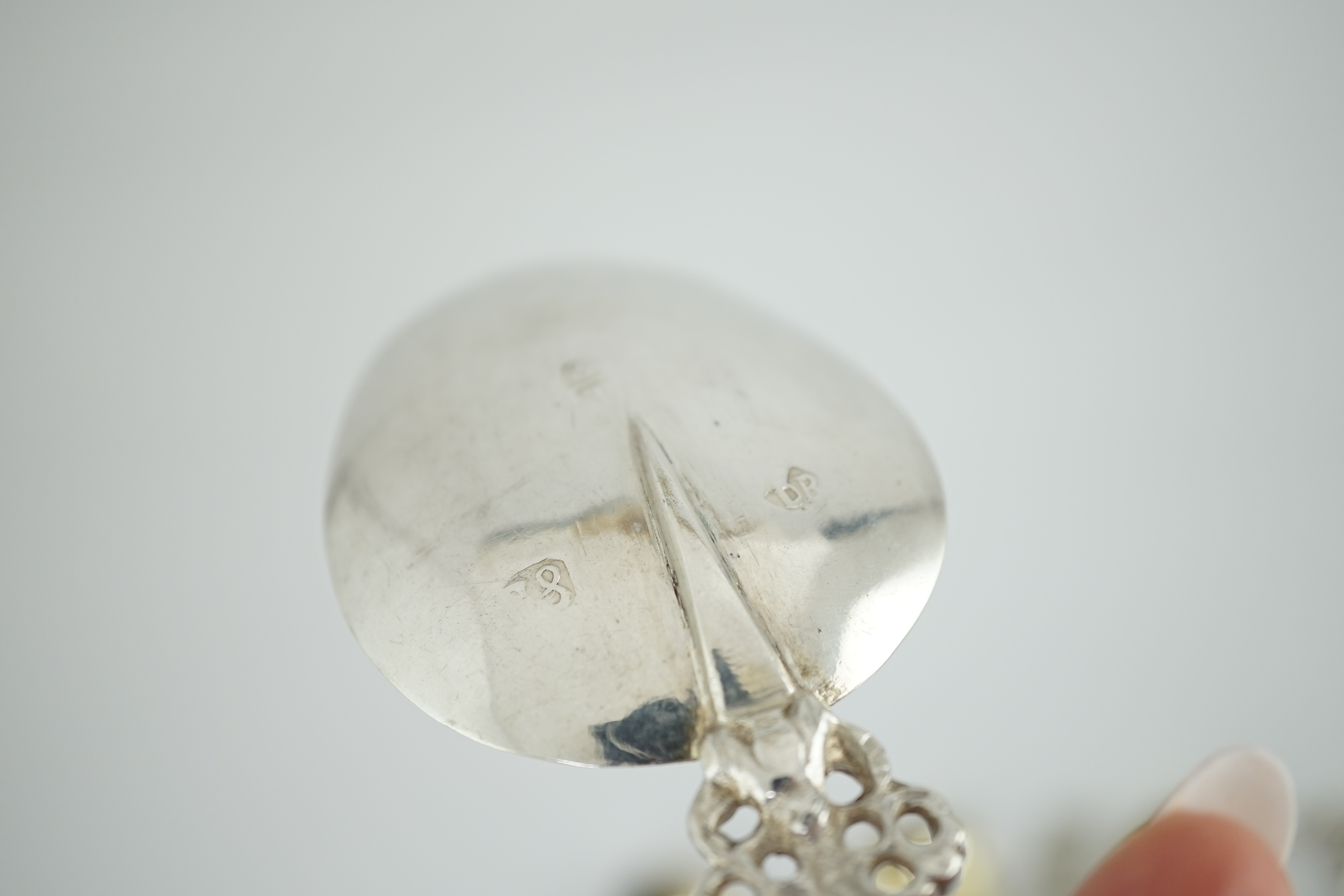 Eight assorted late 19th century continental silver historismus apostle spoons